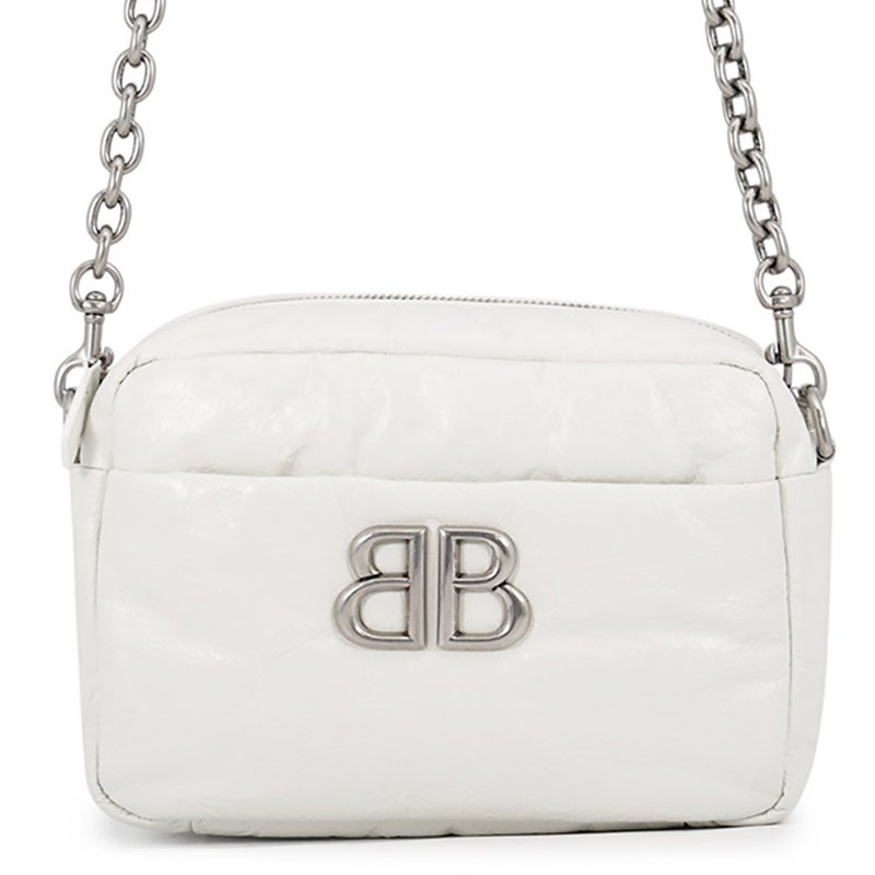 バレンシアガ チェーンショルダーバッグ モナコ カメラバッグ XS 806459 BALENCIAGA バッグ 白