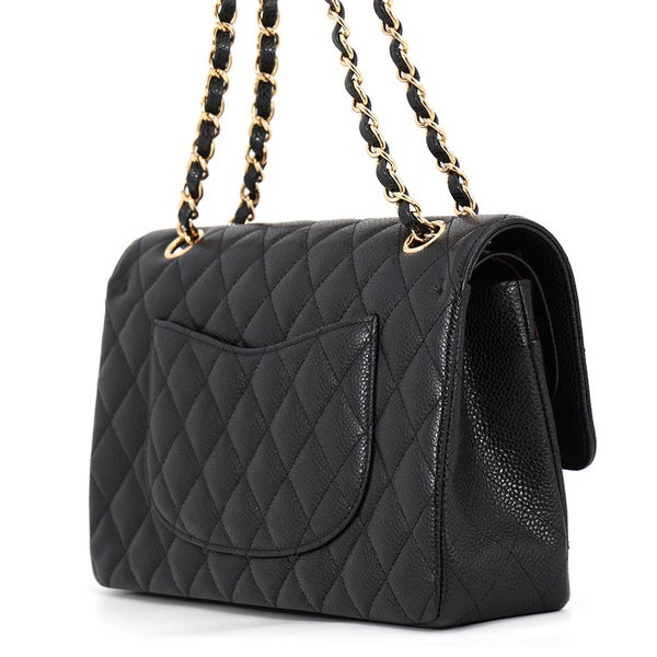シャネル チェーンショルダーバッグ マトラッセ25 ココマーク キャビアスキン ダブルチェーン A01112 CHANEL 黒