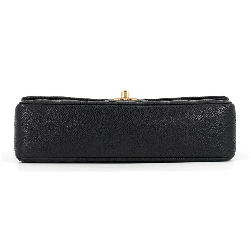 シャネル チェーンショルダーバッグ マトラッセ25 ココマーク キャビアスキン ダブルチェーン A01112 CHANEL 黒