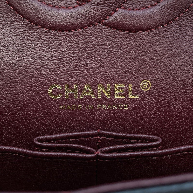 シャネル チェーンショルダーバッグ マトラッセ25 ココマーク キャビアスキン ダブルチェーン A01112 CHANEL 黒