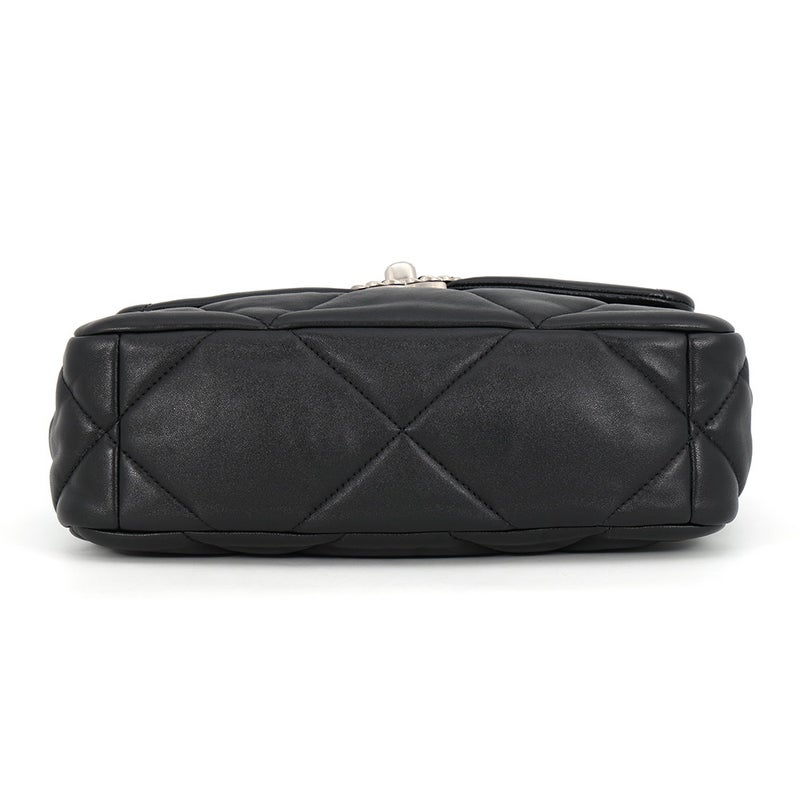シャネル チェーンショルダーバッグ CHANEL19 フラップバッグ ココマーク ラムスキン AS1160 CHANEL 黒