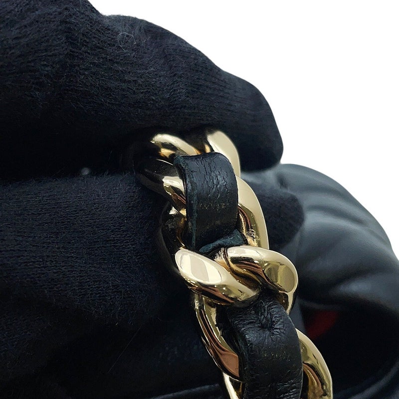 シャネル チェーンショルダーバッグ CHANEL19 フラップバッグ ココマーク ラムスキン AS1160 CHANEL 黒