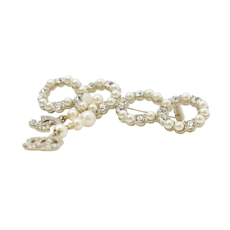 シャネル ブローチ ココマーク メタル フェイクパール ラインストーン C21C CHANEL アクセサリー