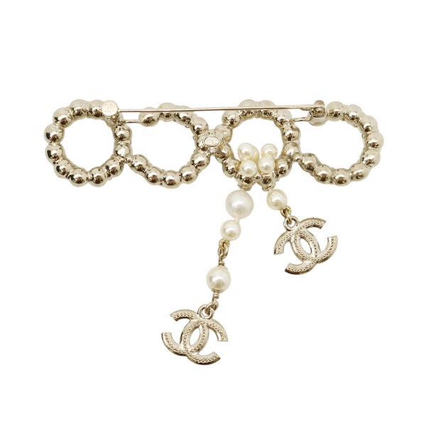 シャネル ブローチ ココマーク メタル フェイクパール ラインストーン C21C CHANEL アクセサリー