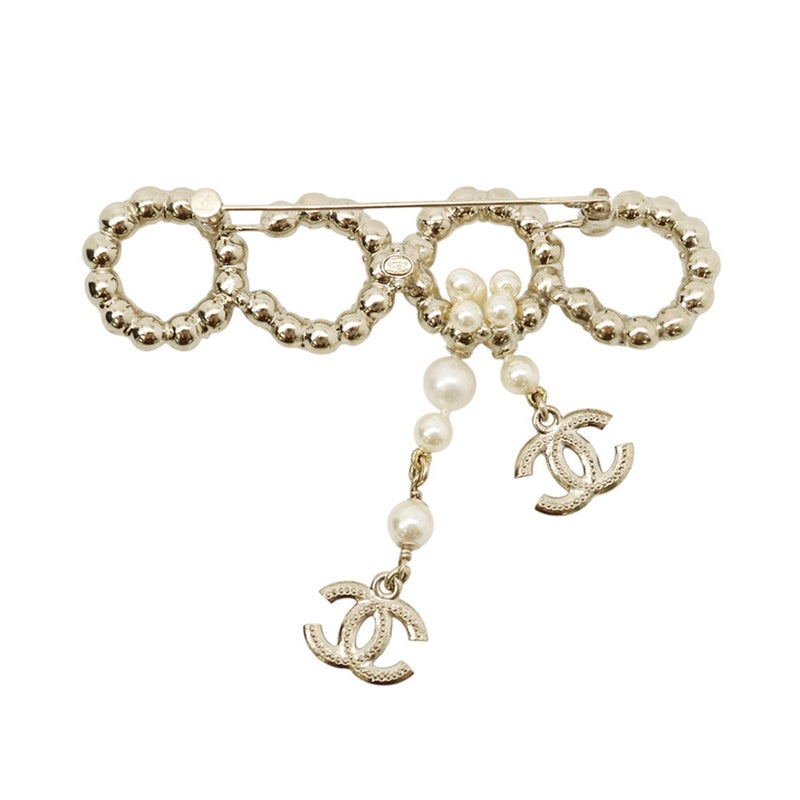 シャネル ブローチ ココマーク メタル フェイクパール ラインストーン C21C CHANEL アクセサリー