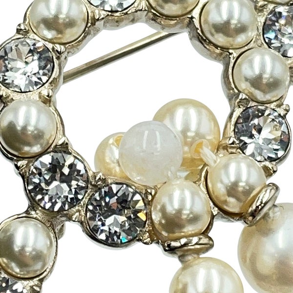 シャネル ブローチ ココマーク メタル フェイクパール ラインストーン C21C CHANEL アクセサリー