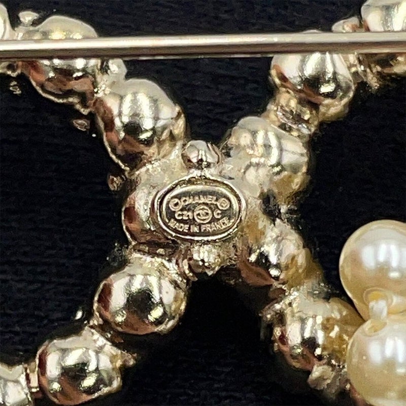 シャネル ブローチ ココマーク メタル フェイクパール ラインストーン C21C CHANEL アクセサリー