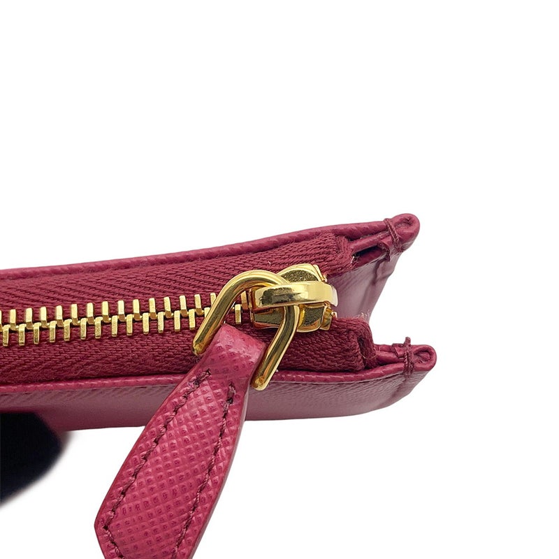 プラダ コインケース トライアングルロゴ コンパクトウォレット L字ファスナー レザー 1ML060 PRADA