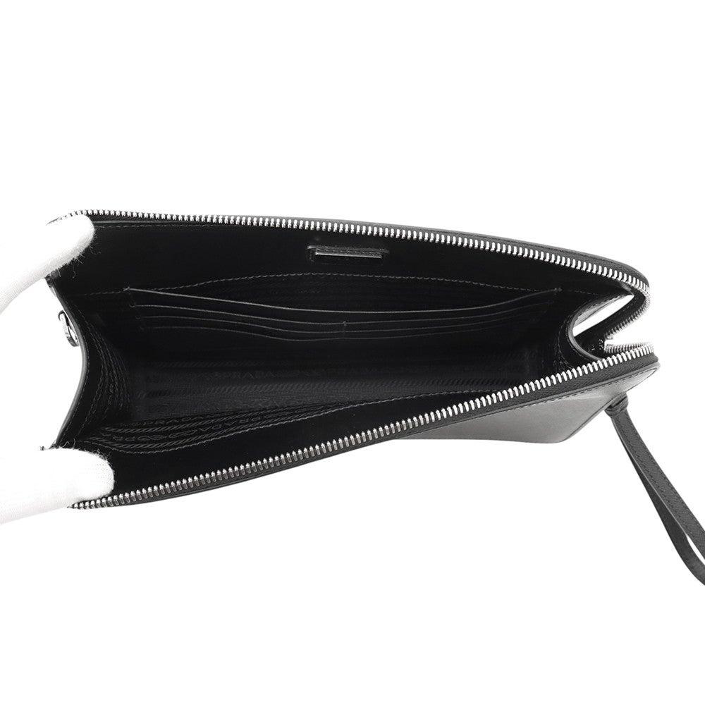 プラダ クラッチバッグ サフィアーノ クラッチ レザー 2VF056 PRADA 黒