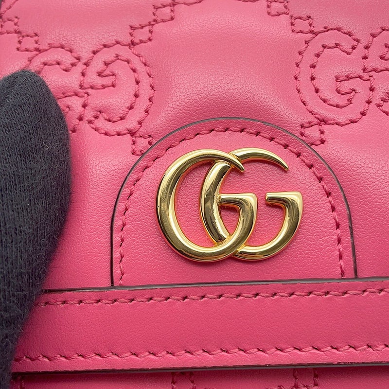 グッチ 二つ折り財布 GGマトラッセ コンパクトウォレット レザー 723799 GUCCI 財布