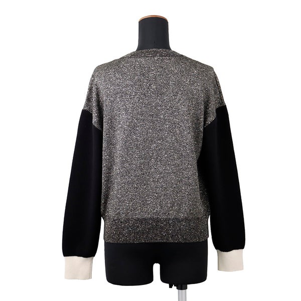シャネル ニット ロゴ カシミヤ レディースサイズ38 P62886 CHANEL セーター トップス 黒