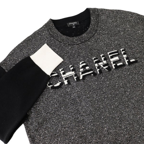 シャネル ニット ロゴ カシミヤ レディースサイズ38 P62886 CHANEL セーター トップス 黒
