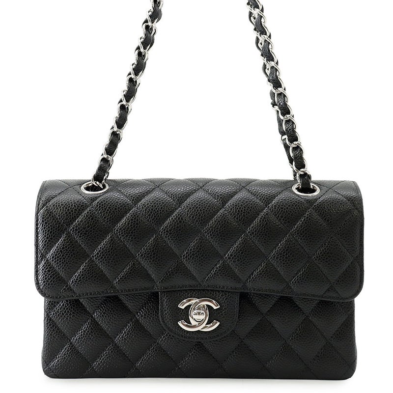 シャネル チェーンショルダーバッグ マトラッセ23 ココマーク ダブルチェーン A01113 CHANEL バッグ 黒