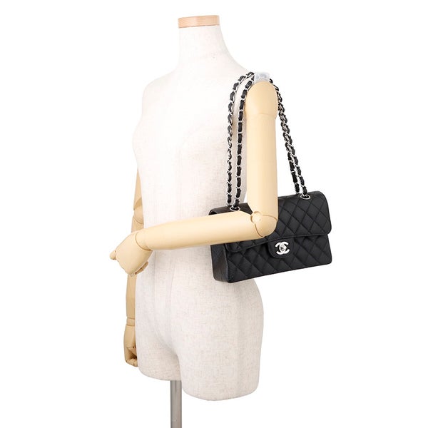 シャネル チェーンショルダーバッグ マトラッセ23 ココマーク ダブルチェーン A01113 CHANEL バッグ 黒