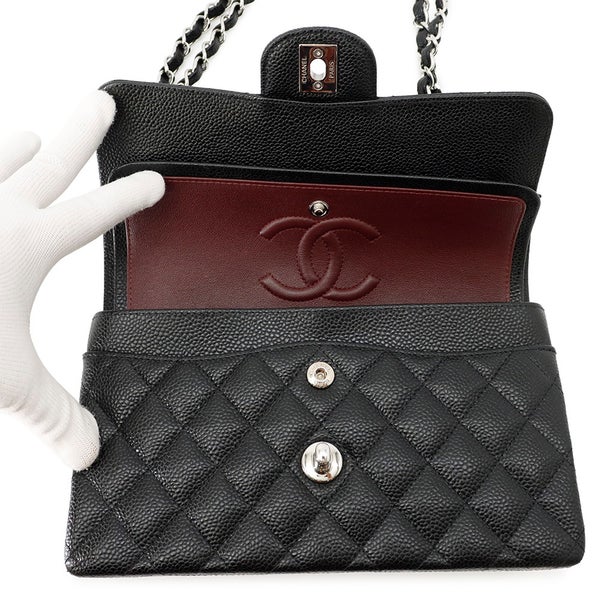 シャネル チェーンショルダーバッグ マトラッセ23 ココマーク ダブルチェーン A01113 CHANEL バッグ 黒