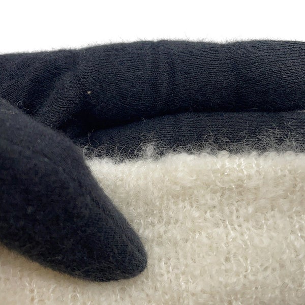 シャネル ニット帽 ココマーク カシミヤ シルク CHANEL 帽子 ニットキャップ 白