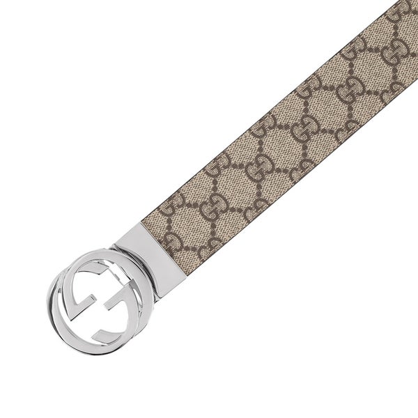グッチ ベルト インターロッキングG GGスプリーム/レザー リバーシブル サイズ85 GUCCI ベルト 黒