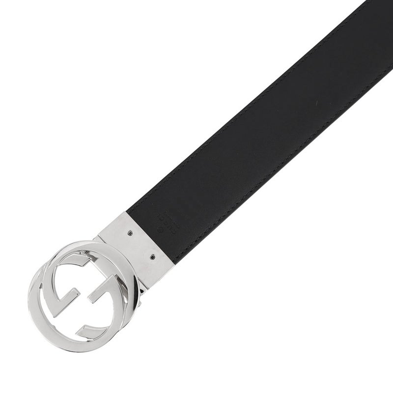 グッチ ベルト インターロッキングG GGスプリーム/レザー リバーシブル サイズ85 GUCCI ベルト 黒