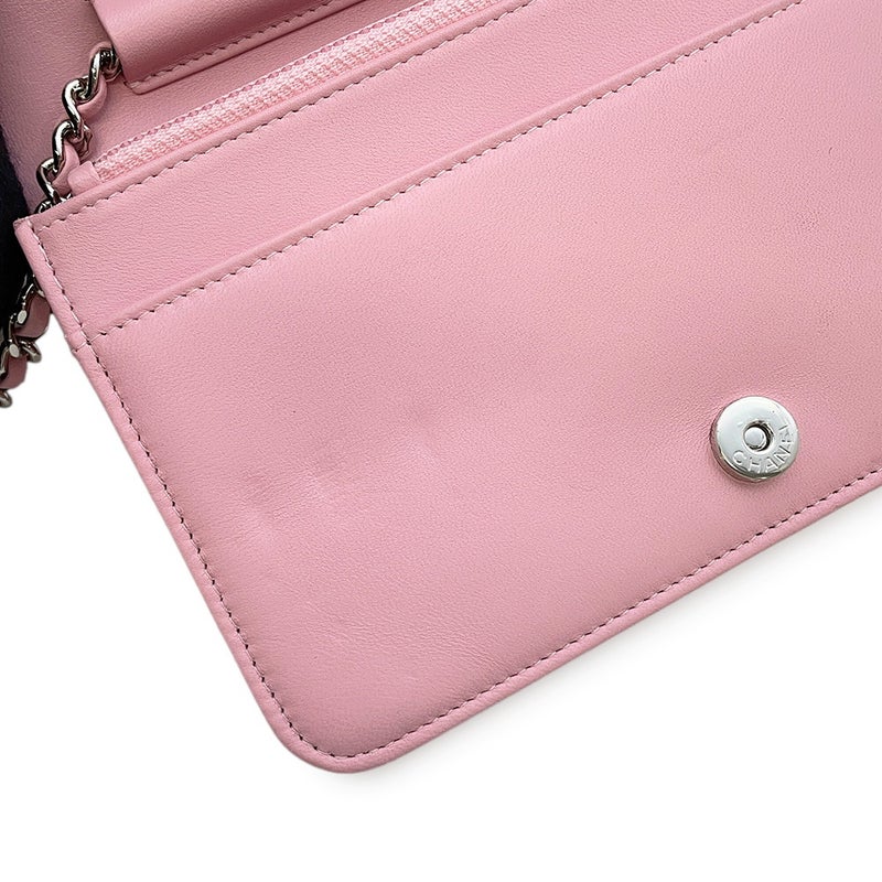 シャネル チェーンウォレット ボーイシャネル マトラッセ ココマーク レザー/ラインストーン A80287 CHANEL 財布