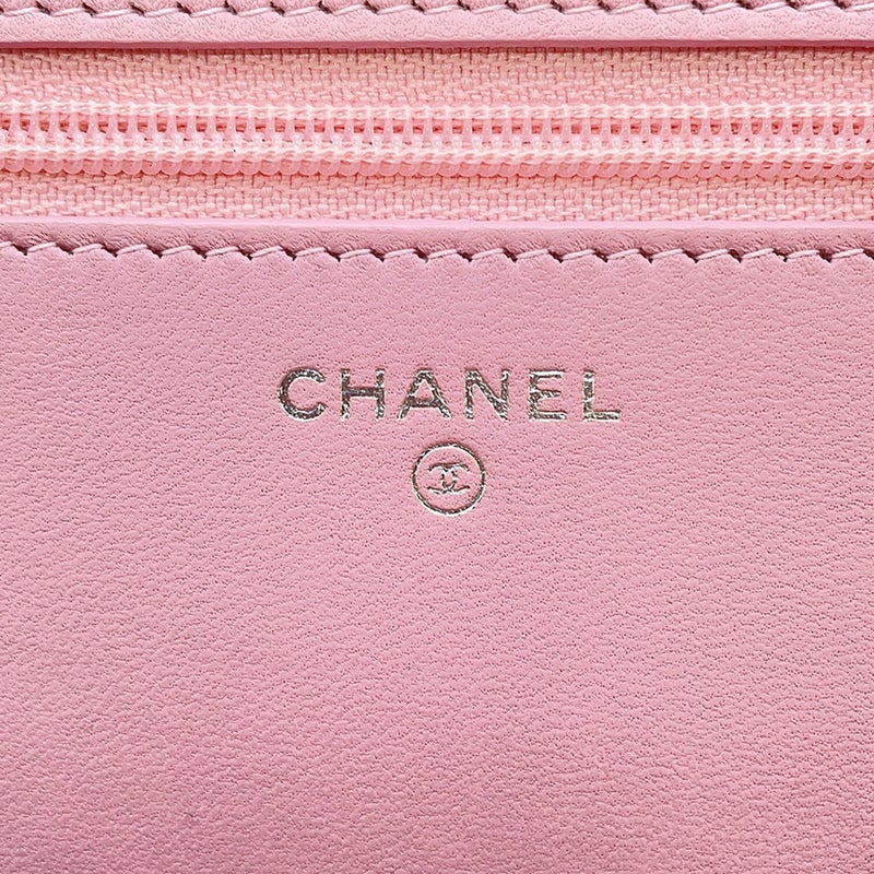 シャネル チェーンウォレット ボーイシャネル マトラッセ ココマーク レザー/ラインストーン A80287 CHANEL 財布