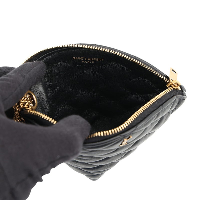 サンローランパリ コインケース サド ラムスキン 802198 SAINT LAURENT PARIS 財布 黒