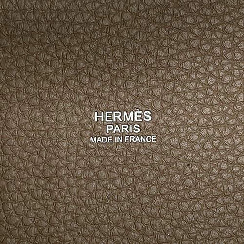 エルメス ハンドバッグ ピコタンロックPM エトゥープ/シルバー金具 トリヨンクレマンス K刻印