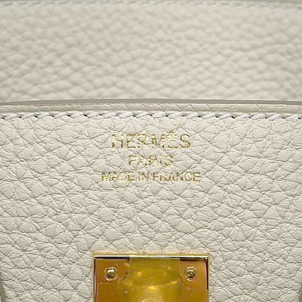 エルメス バーキン25 クレ/ゴールド金具 トゴ K刻印 HERMES Birkin ハンドバッグ
