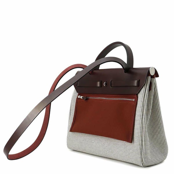 エルメス エールバッグジップPM ルトゥルネ ルージュセリエ/ブラック/シルバー金具 トワルキャドリーユ/ヴァッシュハンター W刻印