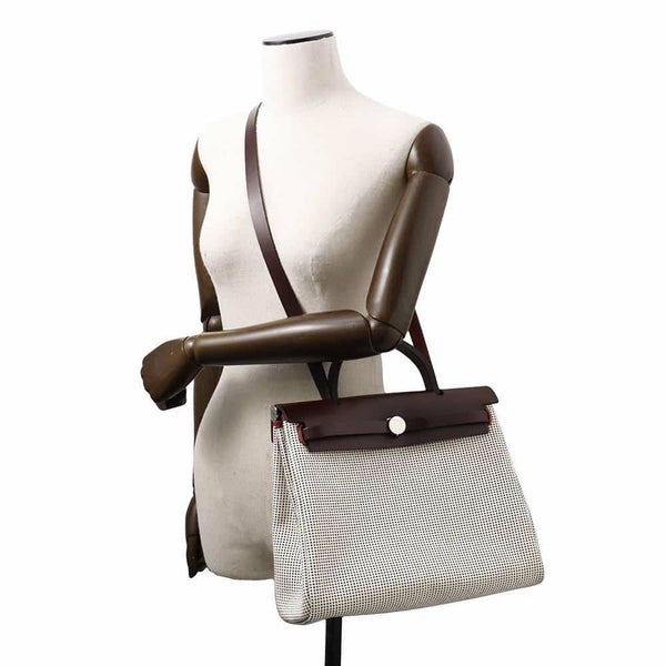 エルメス エールバッグジップPM ルトゥルネ ルージュセリエ/ブラック/シルバー金具 トワルキャドリーユ/ヴァッシュハンター W刻印