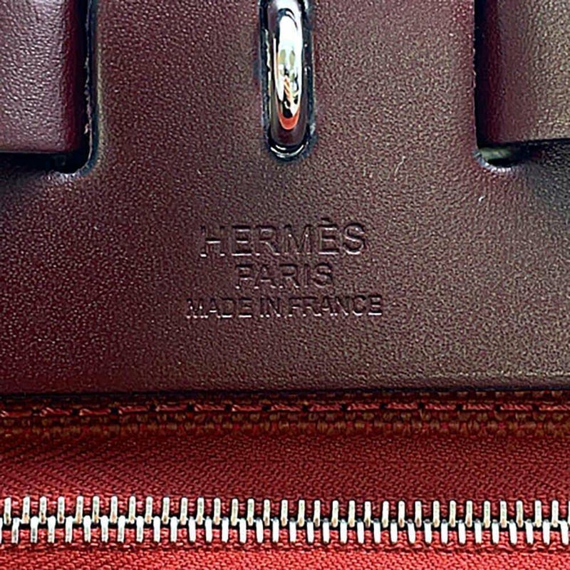 エルメス エールバッグジップPM ルトゥルネ ルージュセリエ/ブラック/シルバー金具 トワルキャドリーユ/ヴァッシュハンター W刻印