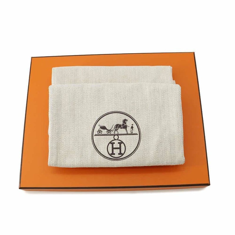 エルメス サンダル ガエル シェーヌダンクル刺繍 レザー レディースサイズ38 1/2 HERMES 靴 白