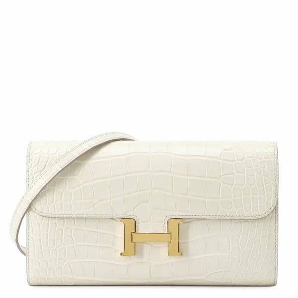 エルメス 長財布 コンスタンス トゥーゴー ロング ベトン/ゴールド金具 アリゲーターマット U刻印