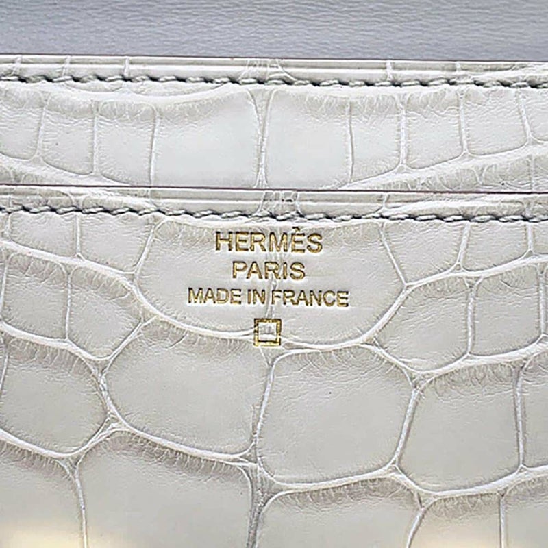 エルメス 長財布 コンスタンス トゥーゴー ロング ベトン/ゴールド金具 アリゲーターマット U刻印