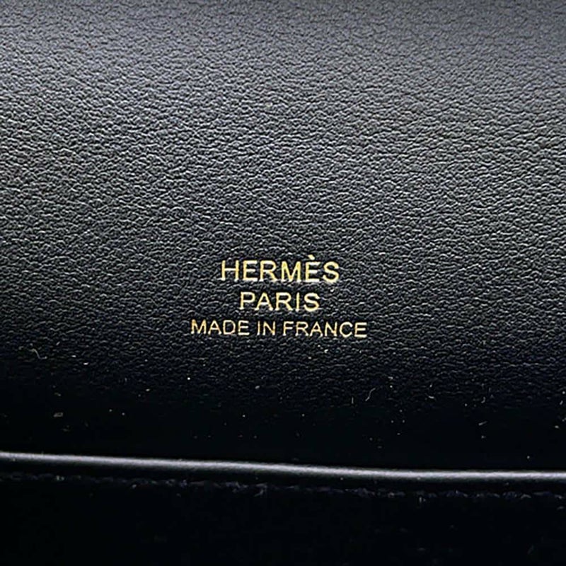 エルメス ハンドバッグ ポシェットケリー ブラック/ゴールド金具 スイフト HERMES W刻印 黒