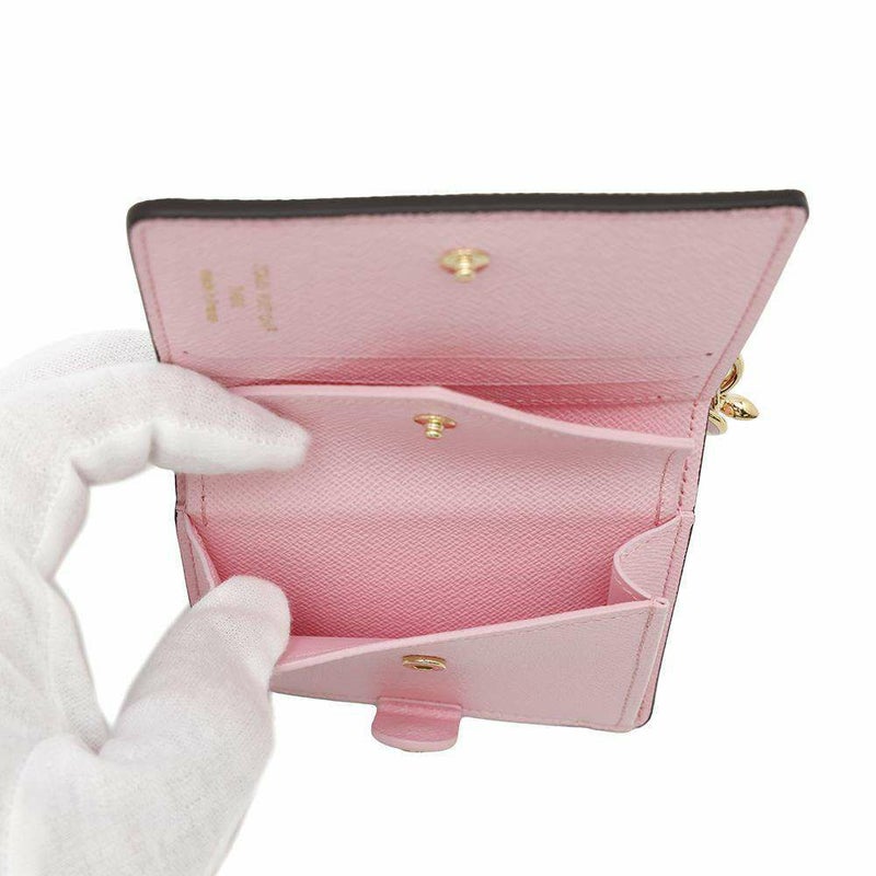 ルイヴィトン 二つ折り財布 モノグラム ポケットウォレット・LV チャーム M14718 コットンキャンディピンク