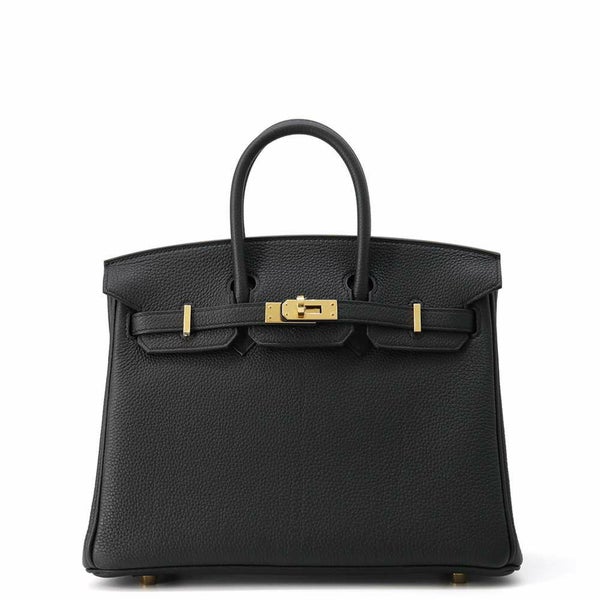 エルメス バーキン25 ヴェルソ ブラック/ツンドラ/ゴールド金具 トゴ W刻印 HERMES Birkin ハンドバッグ 黒