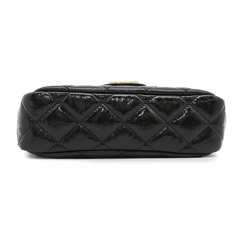 シャネル チェーンショルダーバッグ マトラッセ ココマーク ホーボー カーフスキン AS4323 CHANEL バッグ 黒