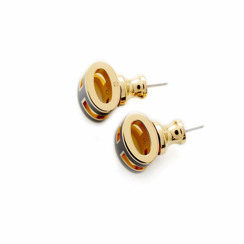 エルメス ピアス ミニ・ポップアッシュ ブラック/ゴールド金具 Hモチーフ HERMES Pop H ポップH 黒