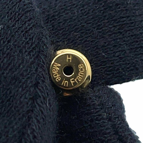 エルメス ピアス ミニ・ポップアッシュ ブラック/ゴールド金具 Hモチーフ HERMES Pop H ポップH 黒