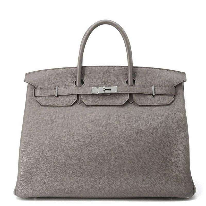 エルメス バーキン40 エタン/シルバー金具 トゴ T刻印 HERMES Birkin ハンドバッグ