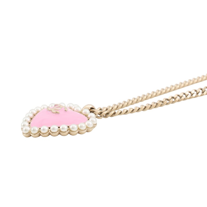 シャネル ネックレス ココマーク ハート フェイクパール B25B ABG221 CHANEL アクセサリー