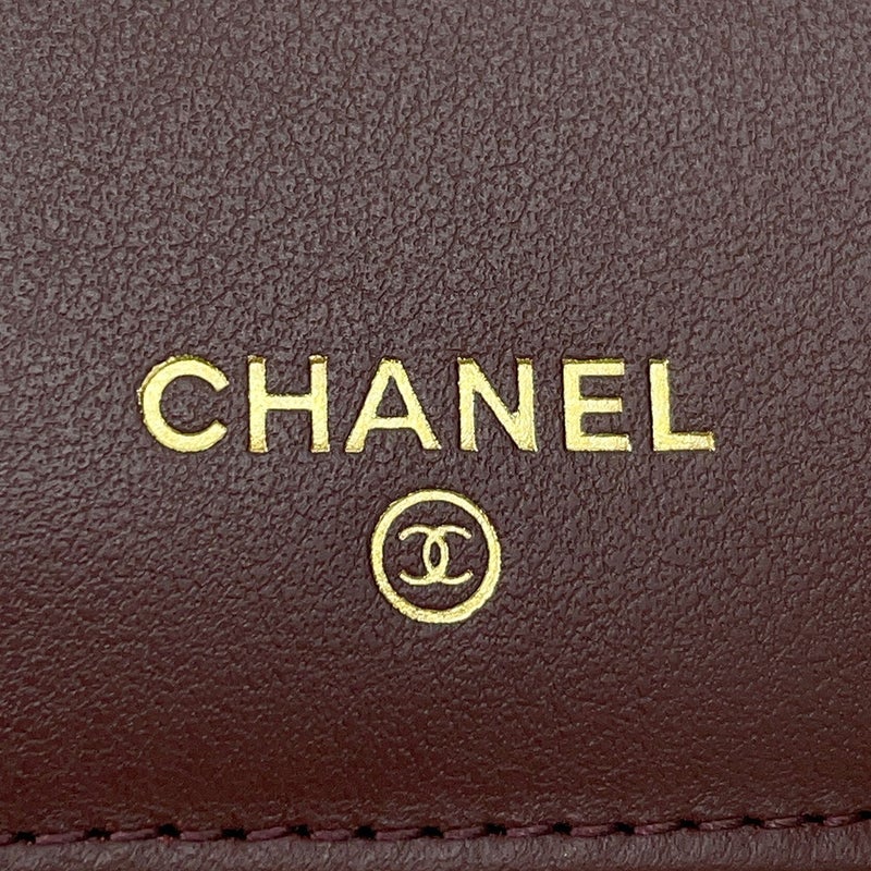 シャネル 三つ折り財布 マトラッセ ココマーク クラシック スモール フラップ ウォレット キャビアスキン AP0230 CHANEL 財布 黒