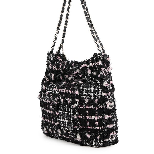 シャネル チェーンショルダーバッグ CHANEL22 スモール カーフスキン AS3260 CHANEL ポーチ付き 黒 白