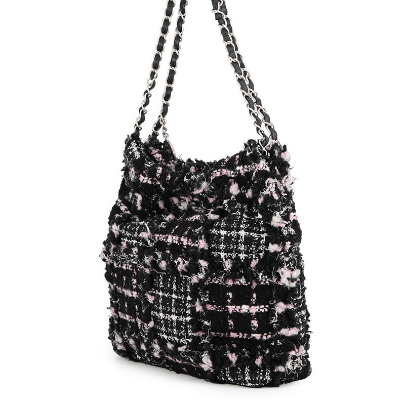 シャネル チェーンショルダーバッグ CHANEL22 スモール カーフスキン AS3260 CHANEL ポーチ付き 黒 白