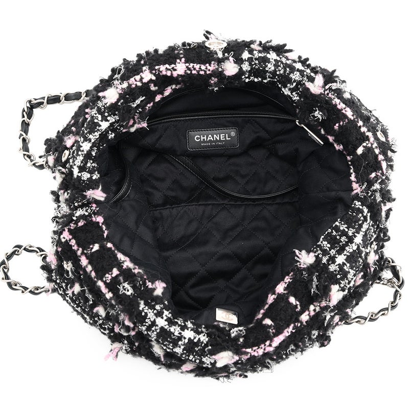 シャネル チェーンショルダーバッグ CHANEL22 スモール カーフスキン AS3260 CHANEL ポーチ付き 黒 白