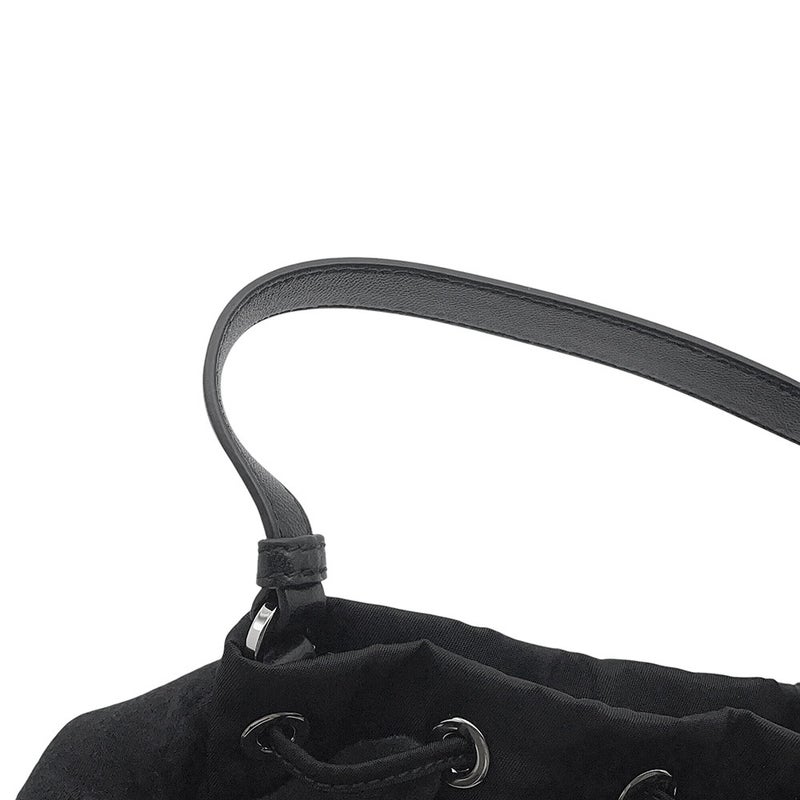 プラダ ハンドバッグ Re-Nylon ビーズ 巾着 ナイロン 1BE067 PRADA 2wayショルダーバッグ 黒