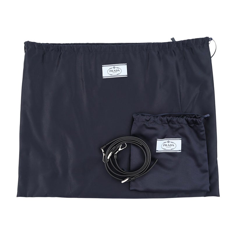 プラダ ハンドバッグ Re-Nylon ビーズ 巾着 ナイロン 1BE067 PRADA 2wayショルダーバッグ 黒