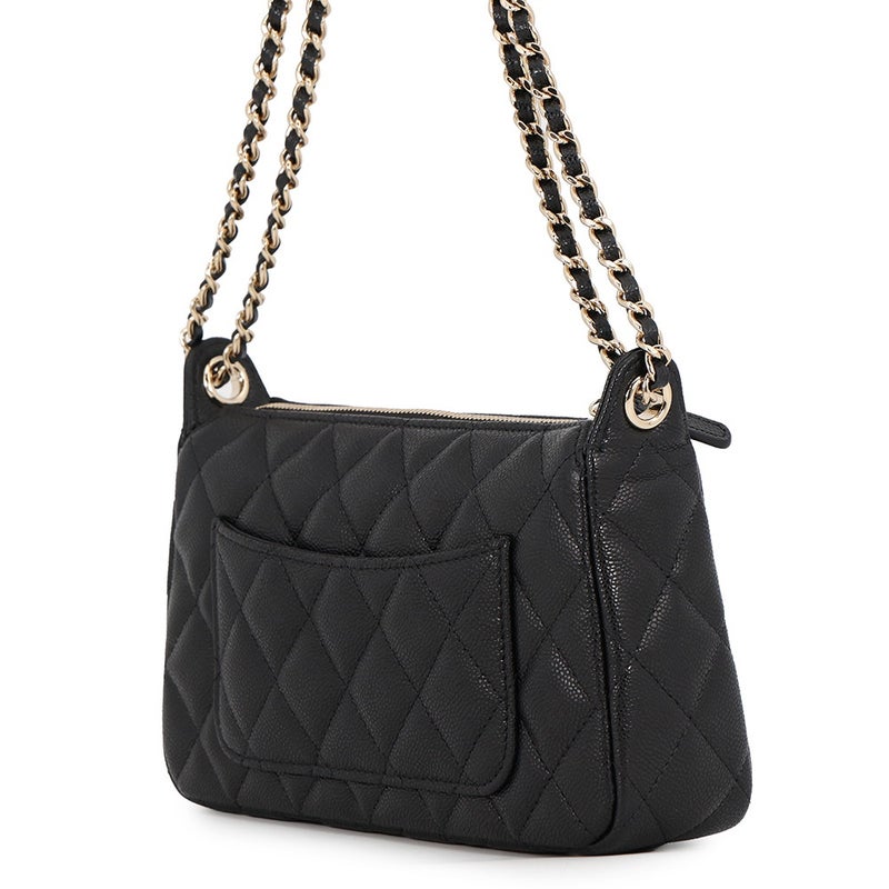 シャネル チェーンショルダーバッグ マトラッセ ココマーク チェーンクラッチ キャビアスキン AP4704 CHANEL 2way 黒