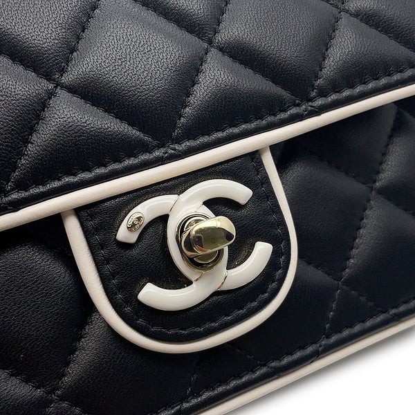 シャネル チェーンウォレット マトラッセ ココマーク Wチェーン ラムスキン AP4511 CHANEL 財布 黒
