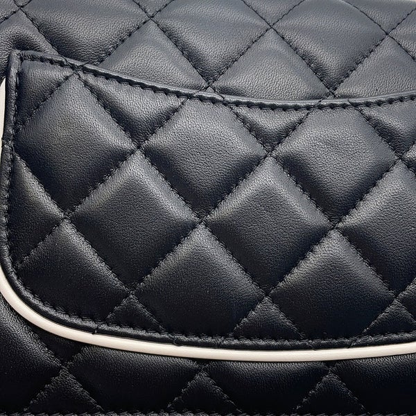 シャネル チェーンウォレット マトラッセ ココマーク Wチェーン ラムスキン AP4511 CHANEL 財布 黒